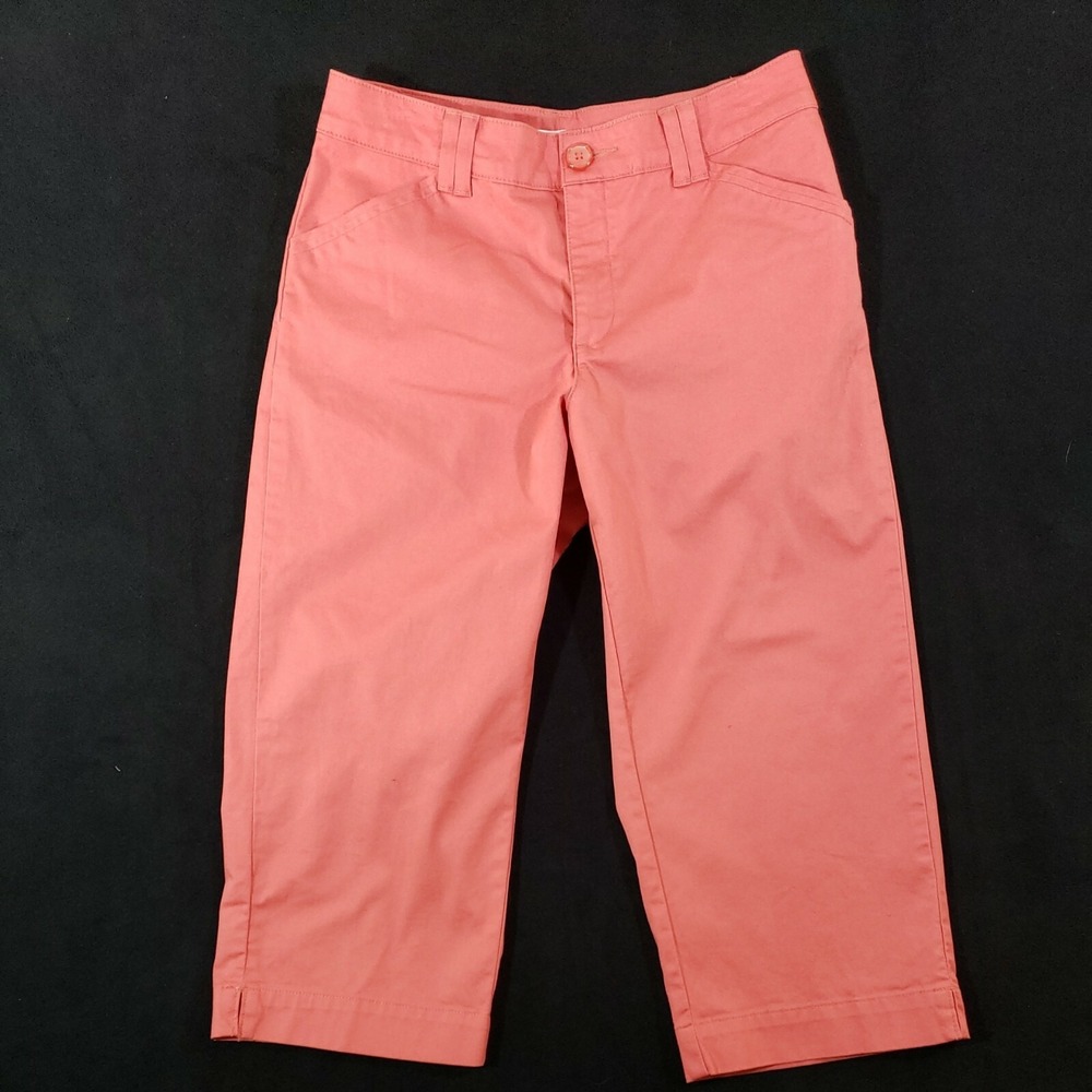 Lee Just Below the Waist Women's 6 Capris Coral Stretch Slant Pockets